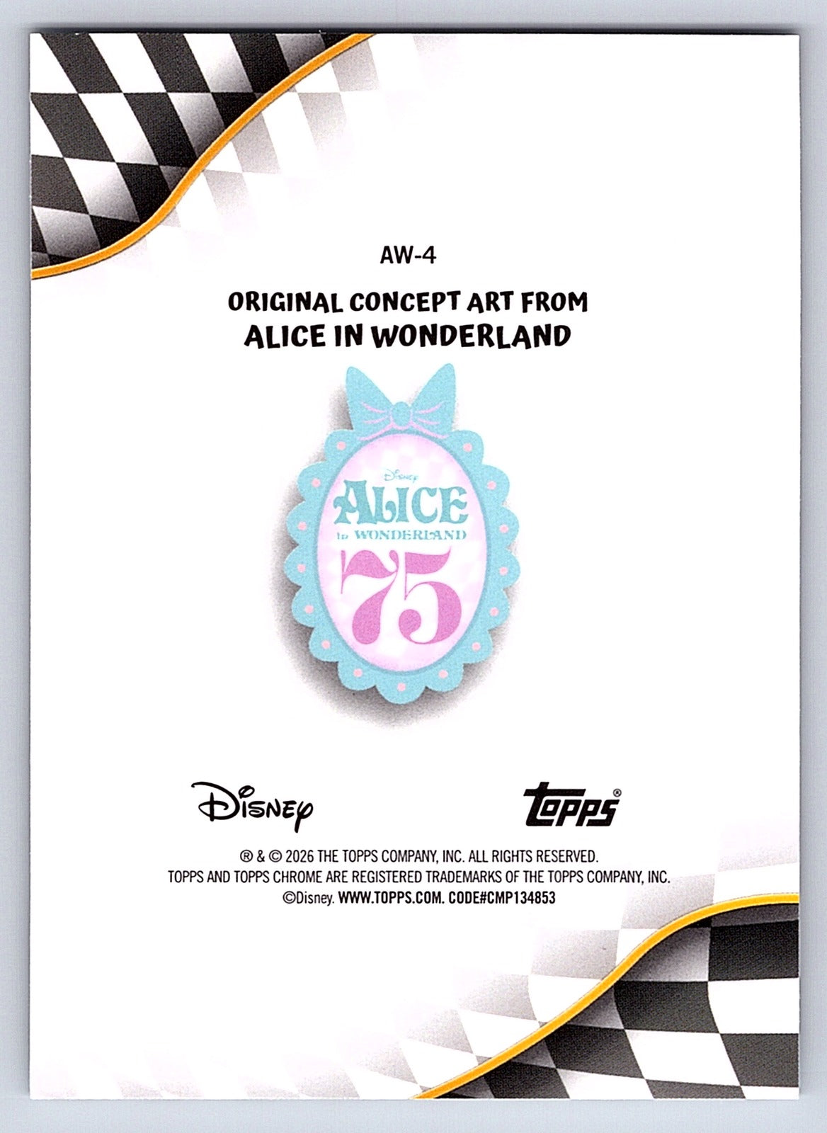 A Mad Tea Party #AW 4 Alice In Wonderland 75th Anniversary — Topps Chrome Disney