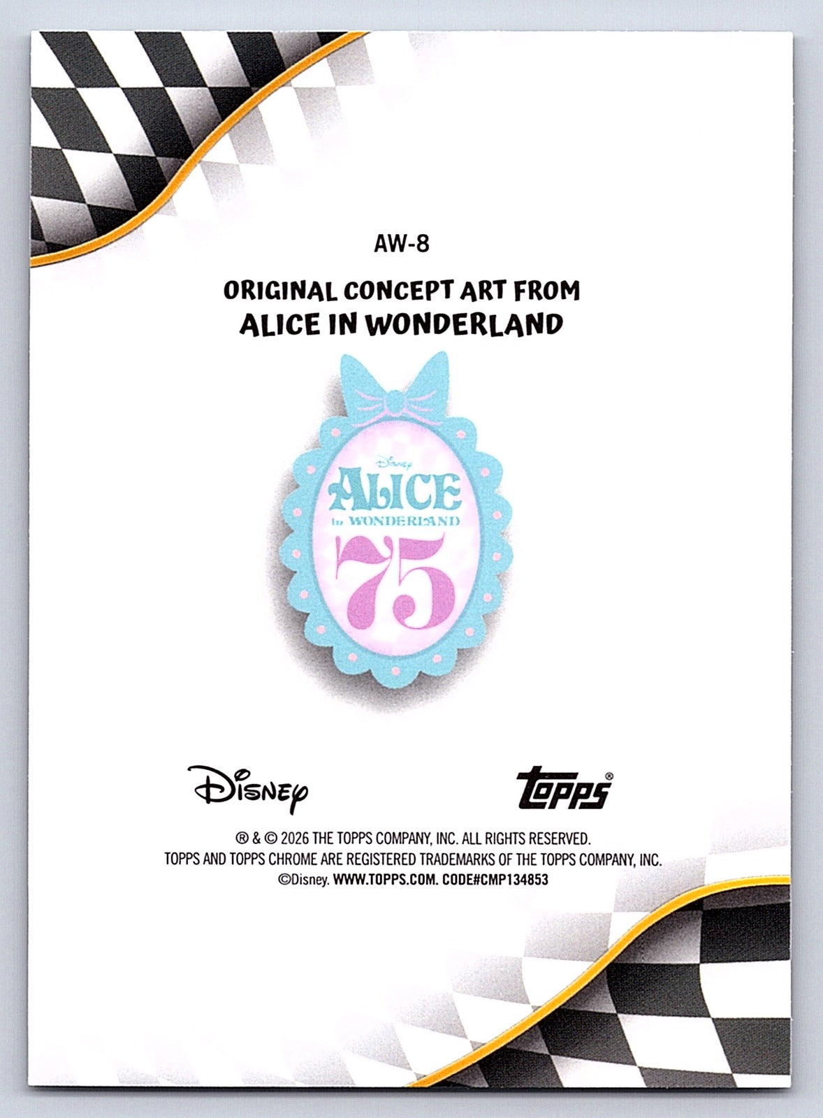 Who Are You? #AW 8 Alice In Wonderland 75th Anniversary — Topps Chrome Disney Al