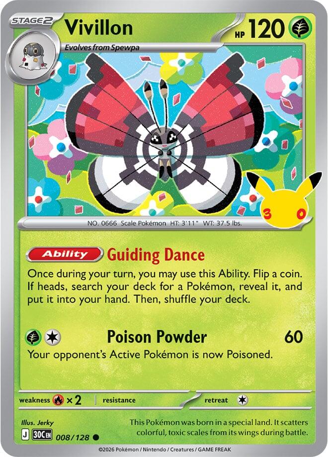 Vivillon 008/128 – ME: 30th Celebration