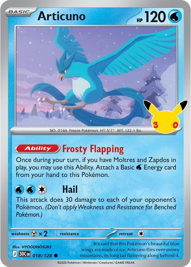 Articuno 018/128 – ME: 30th Celebration