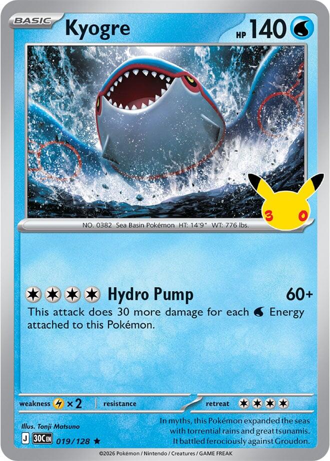 Kyogre 019/128 – ME: 30th Celebration