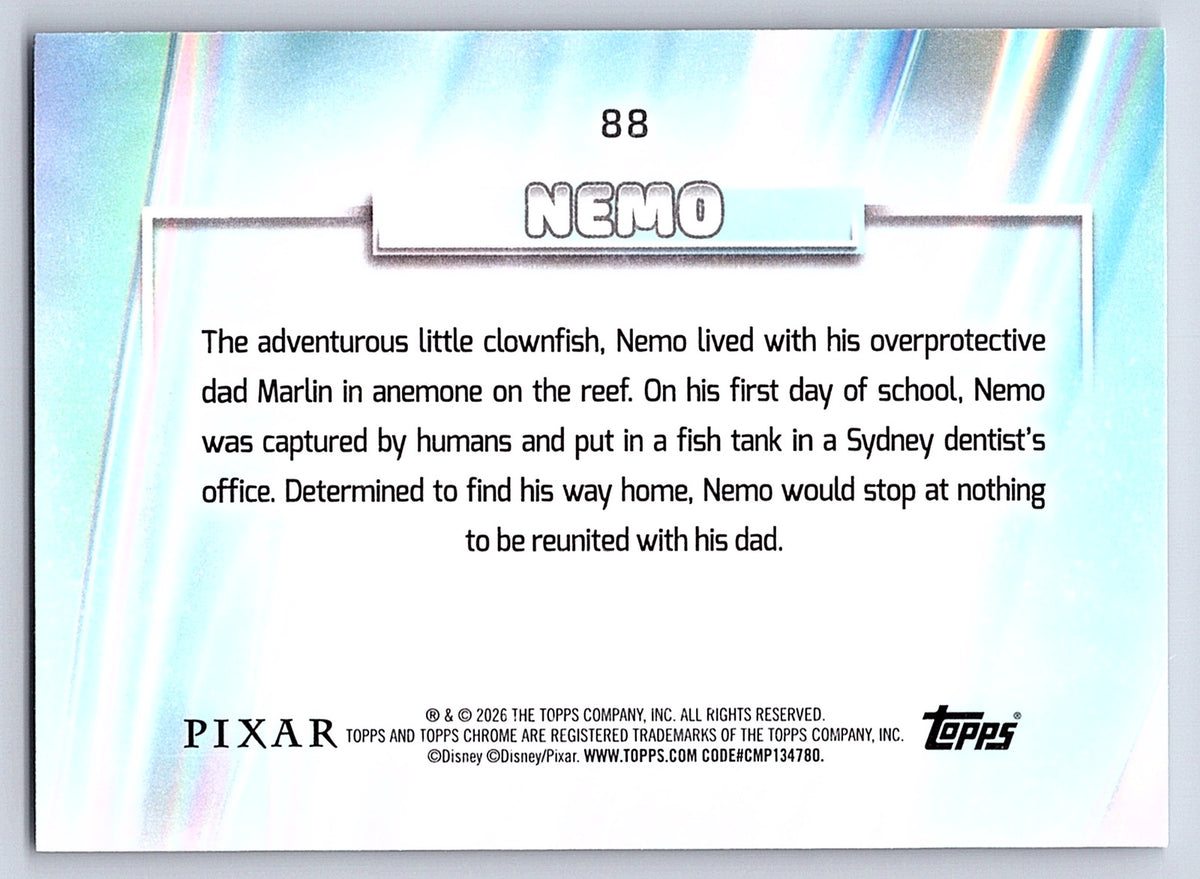 Nemo #88 Base — Topps Chrome Disney