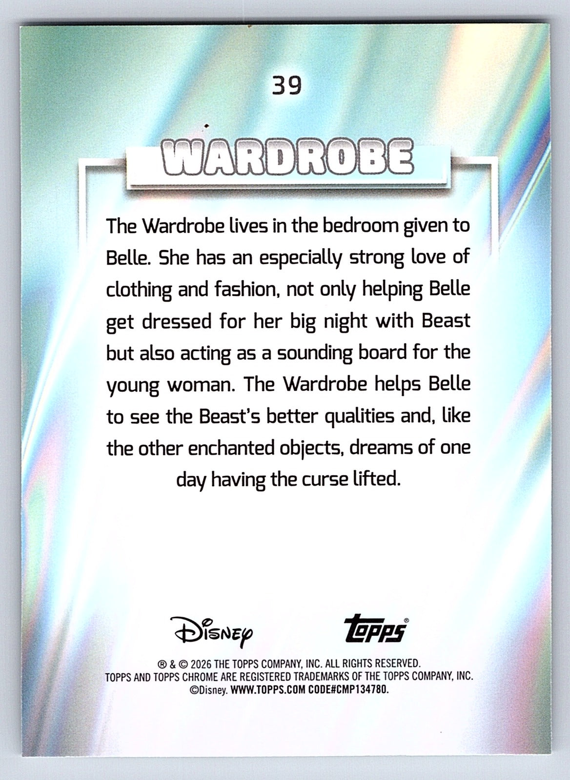 Wardrobe #39 Base — Topps Chrome Disney