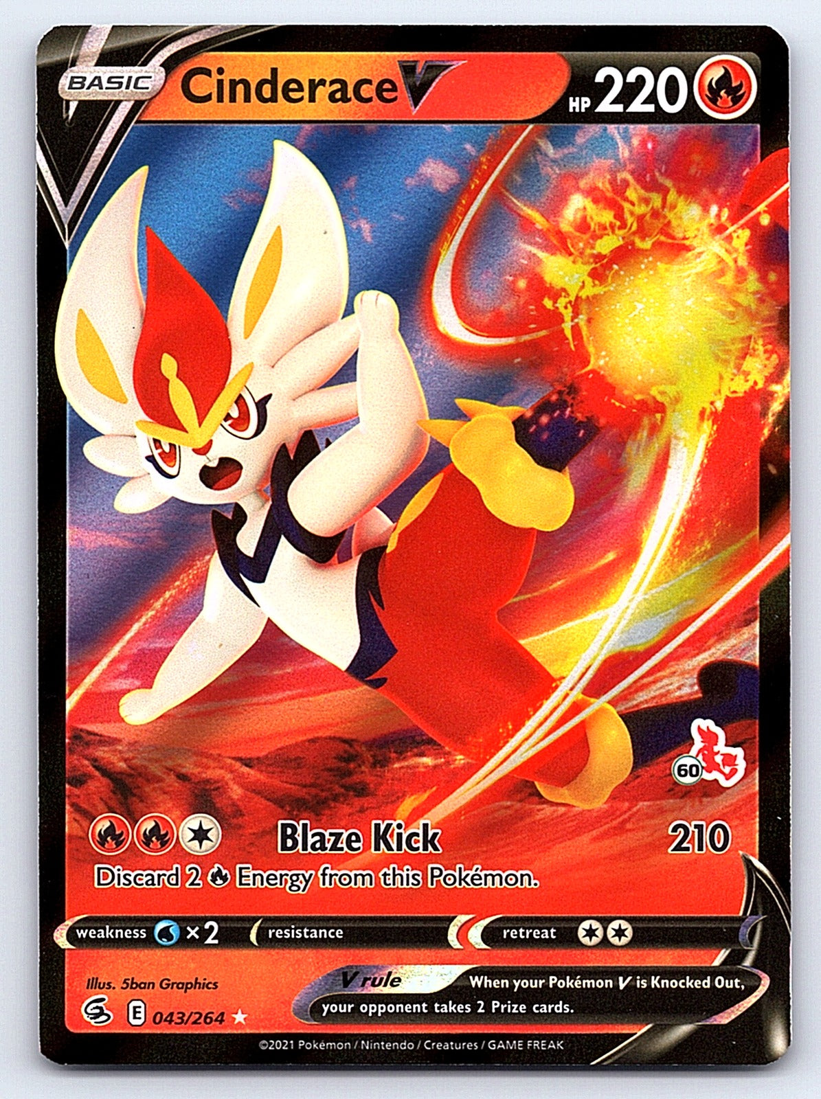 Cinderace V (43) 043/264 – SWSH08: Fusion Strike
