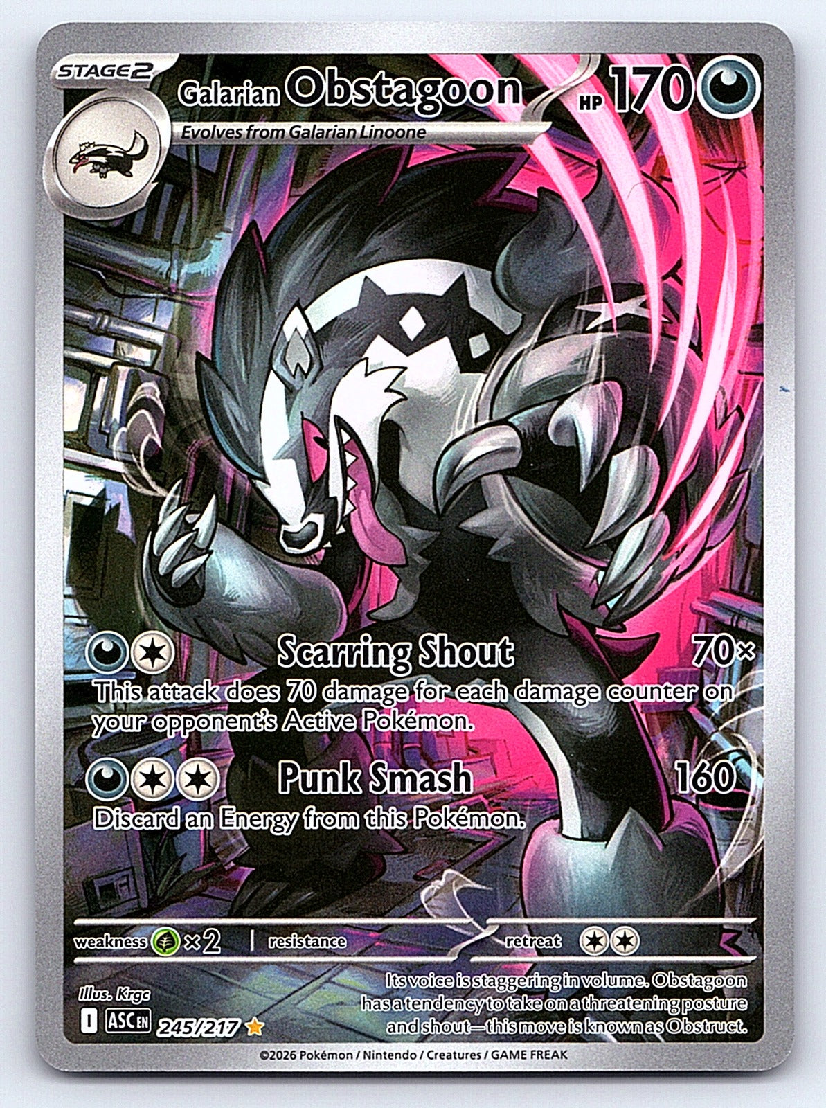 Galarian Obstagoon 245/217 – ME: Ascended Heroes