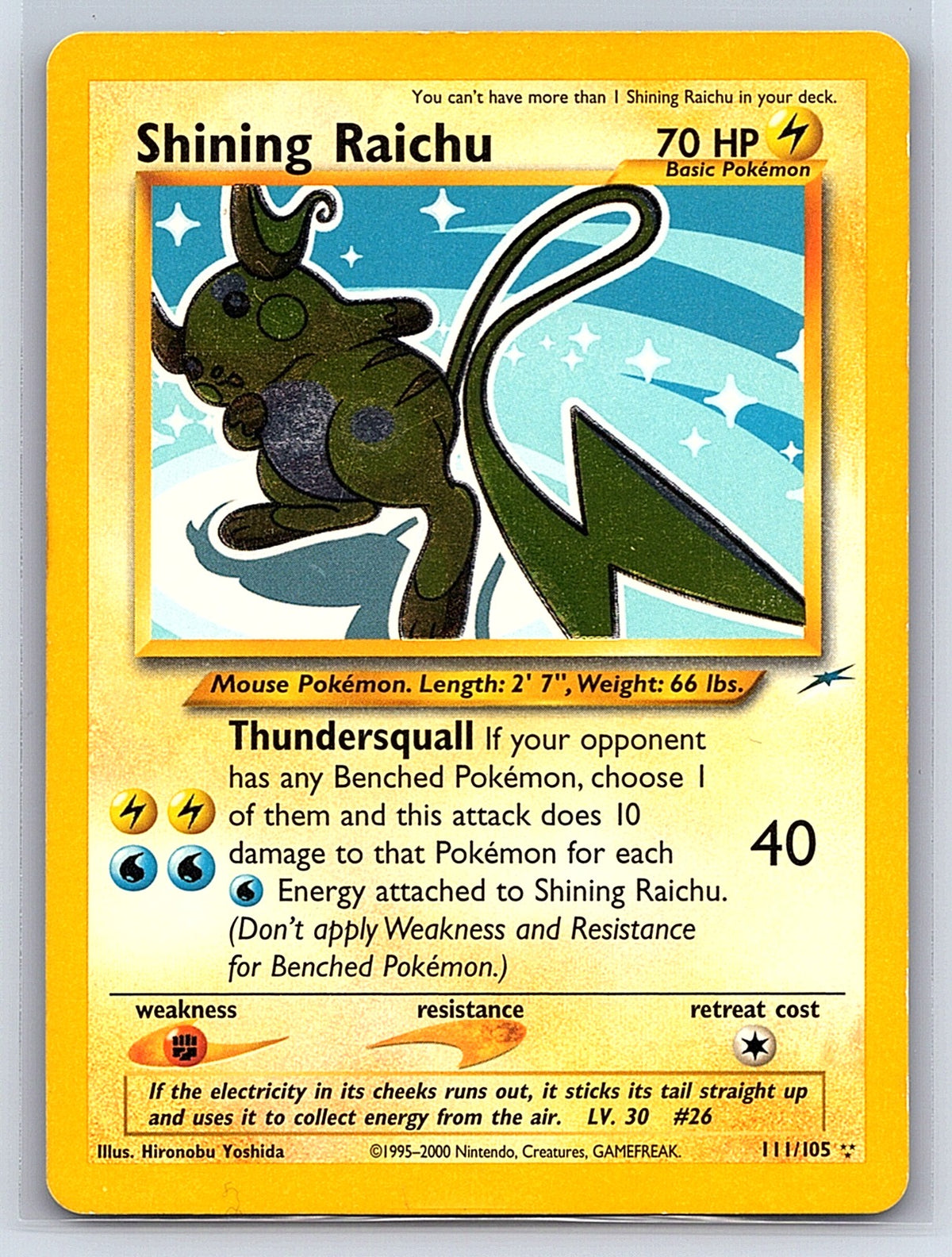 Shining Raichu 111/105 – Neo Destiny