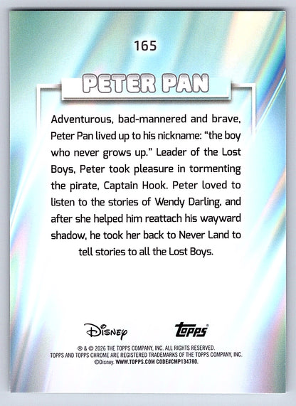 Peter Pan #165 Base — Topps Chrome Disney