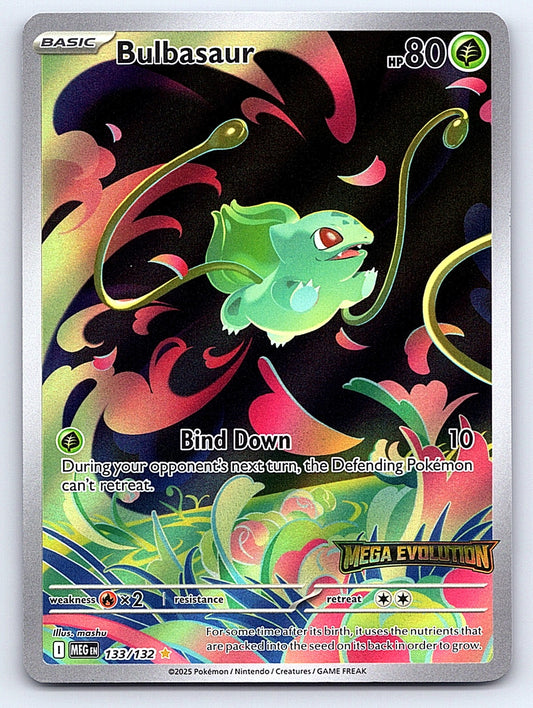 Bulbasaur - (Mega Evolution Stamped) 133/132 – Miscellaneous Cards & Products