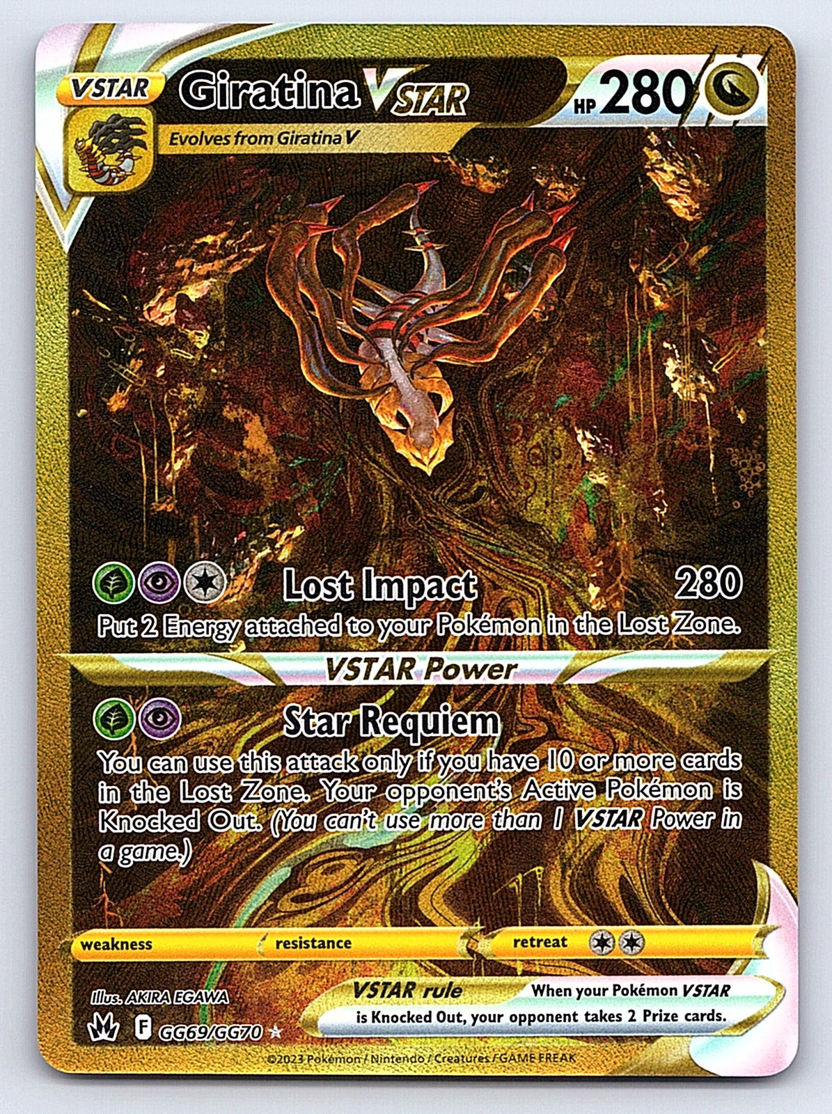 Giratina VSTAR (Secret) GG69/GG70 – SWSH: Crown Zenith: Galarian Gallery