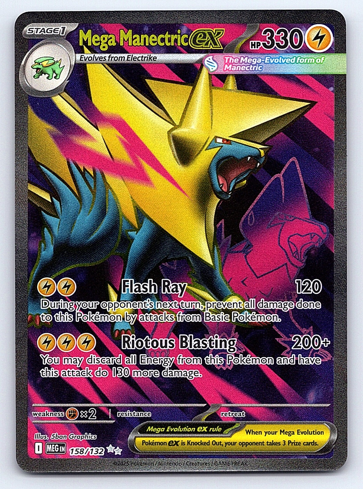 Mega Manectric ex 158/132 – ME01: Mega Evolution