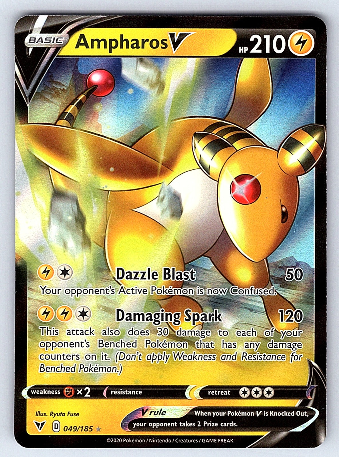 Ampharos V 049/185 – SWSH04: Vivid Voltage