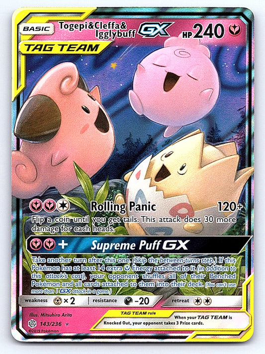 Togepi & Cleffa & Igglybuff GX 143/236 – SM - Cosmic Eclipse