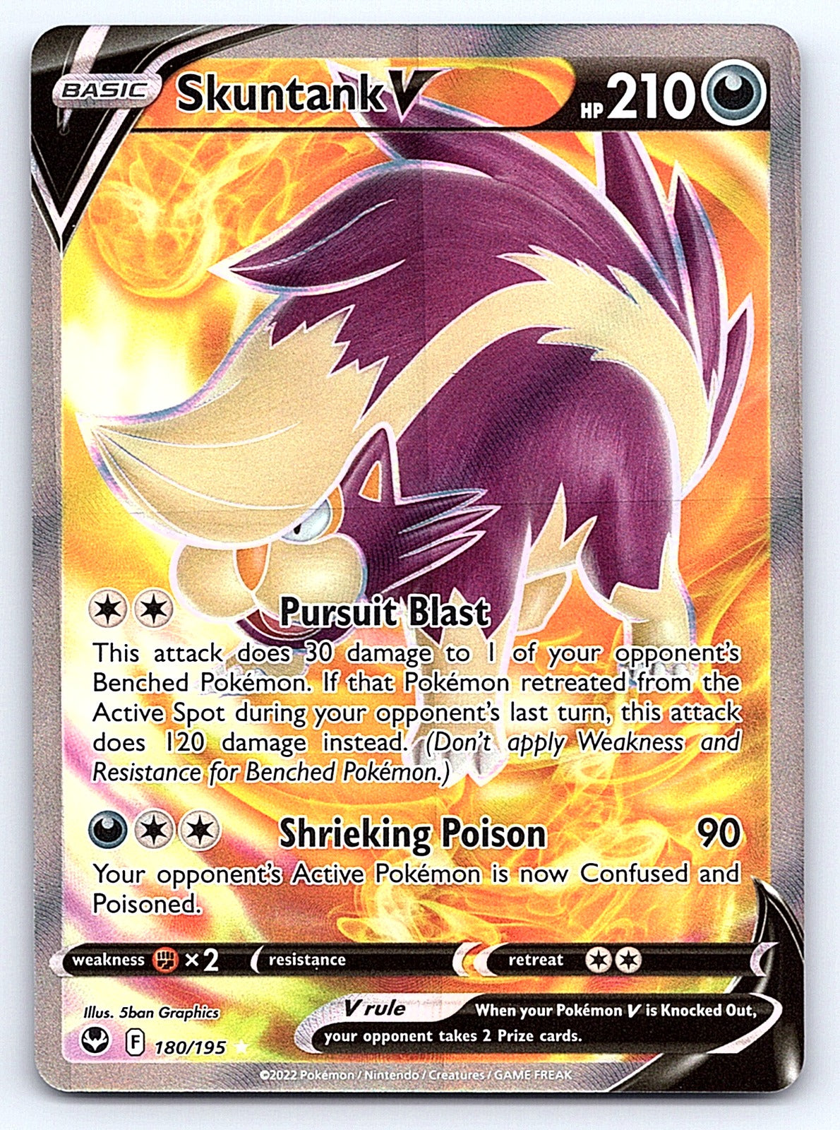 Skuntank V (Full Art) 180/195 – SWSH12: Silver Tempest