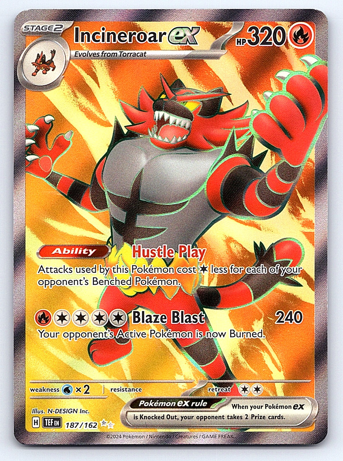 Incineroar ex 187/162 – SV05: Temporal Forces