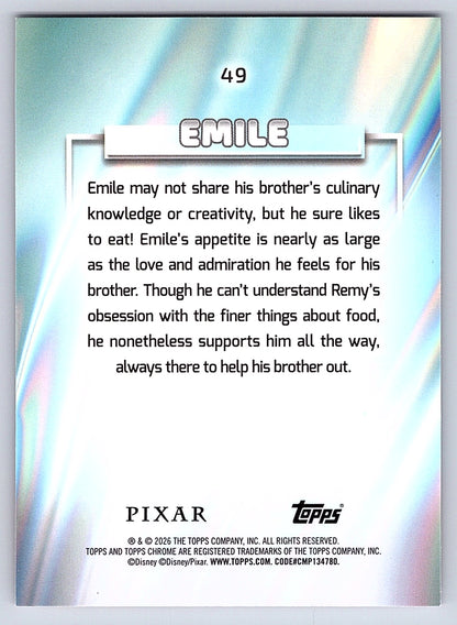 Emile #49 Base — Topps Chrome Disney