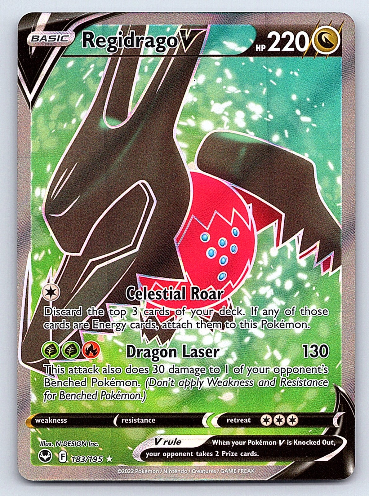 Regidrago V (Full Art) 183/195 – SWSH12: Silver Tempest