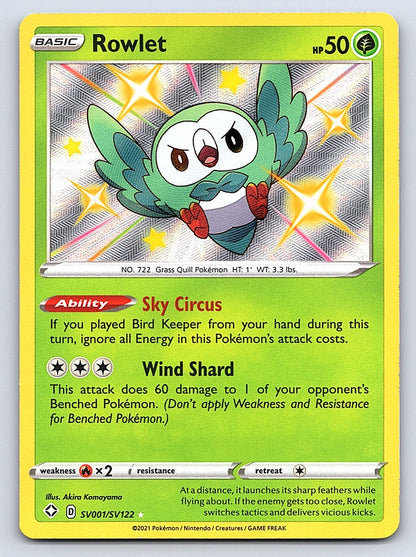 Rowlet SV001/SV122 – Shining Fates: Shiny Vault