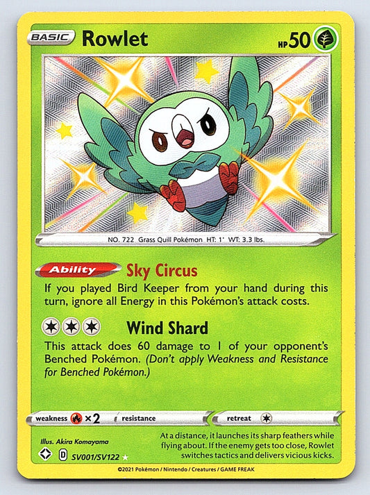 Rowlet SV001/SV122 – Shining Fates: Shiny Vault