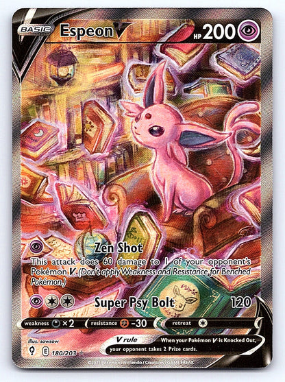 Espeon V (Alternate Full Art) 180/203 – SWSH07: Evolving Skies