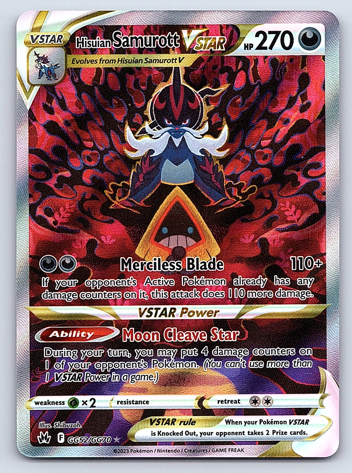 Hisuian Samurott VSTAR GG52/GG70 – SWSH: Crown Zenith: Galarian Gallery