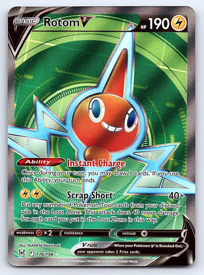 Rotom V (Full Art) 176/196 – SWSH11: Lost Origin
