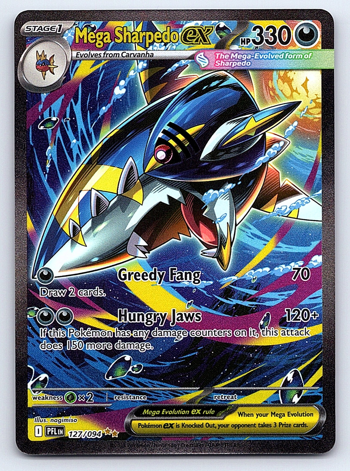 Mega Sharpedo ex 127/094 – ME02: Phantasmal Flames
