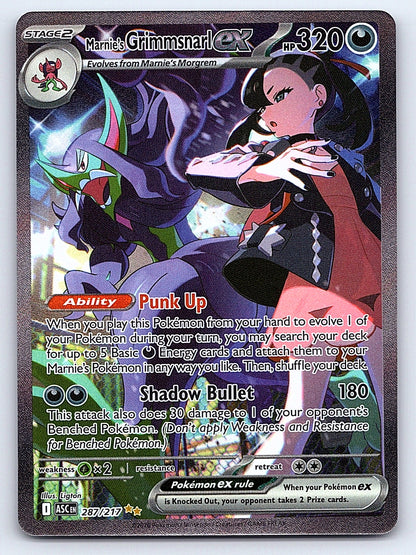 Marnie's Grimmsnarl ex 287/217 – ME: Ascended Heroes