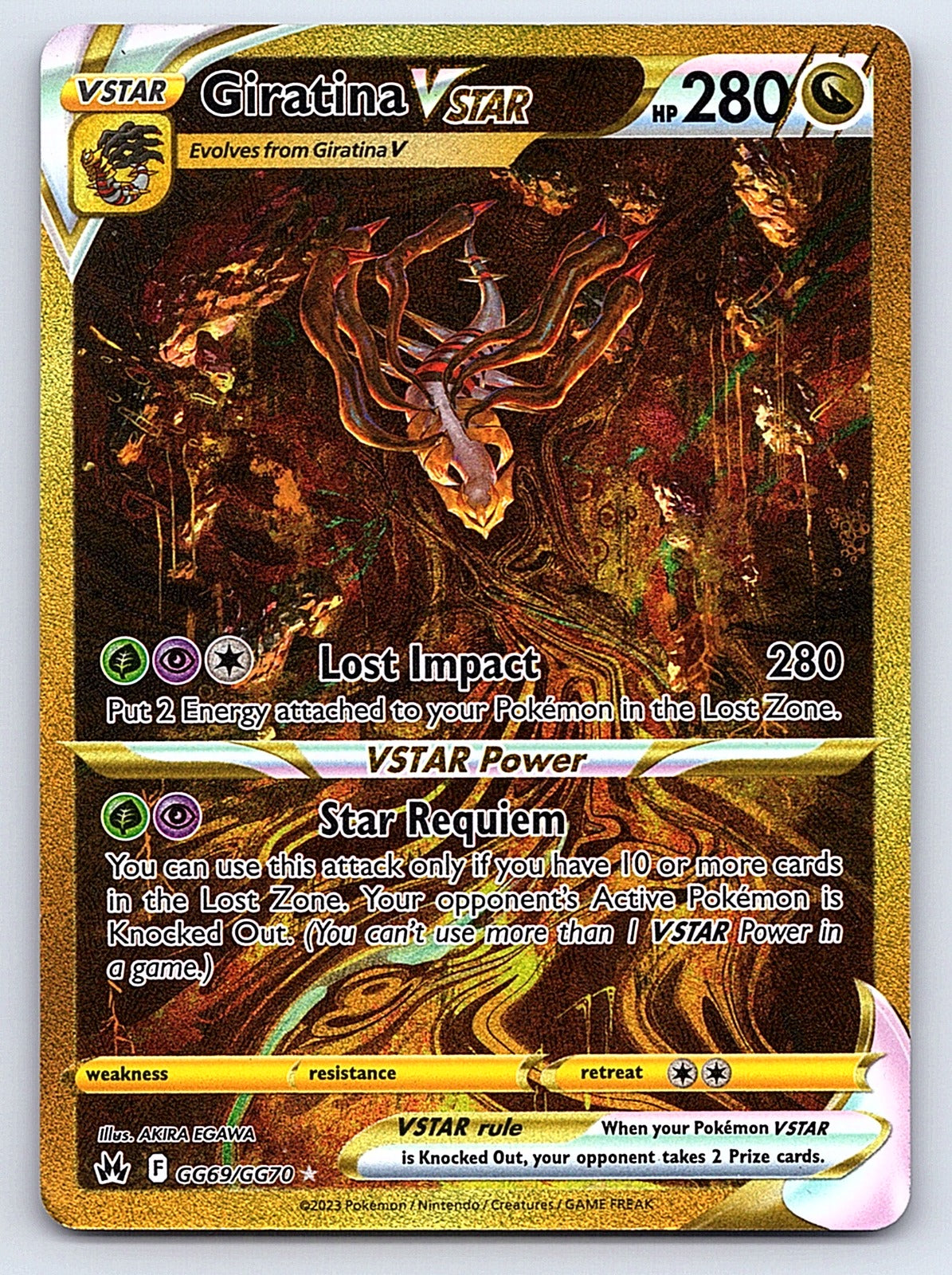 Giratina VSTAR (Secret) GG69/GG70 – SWSH: Crown Zenith: Galarian Gallery