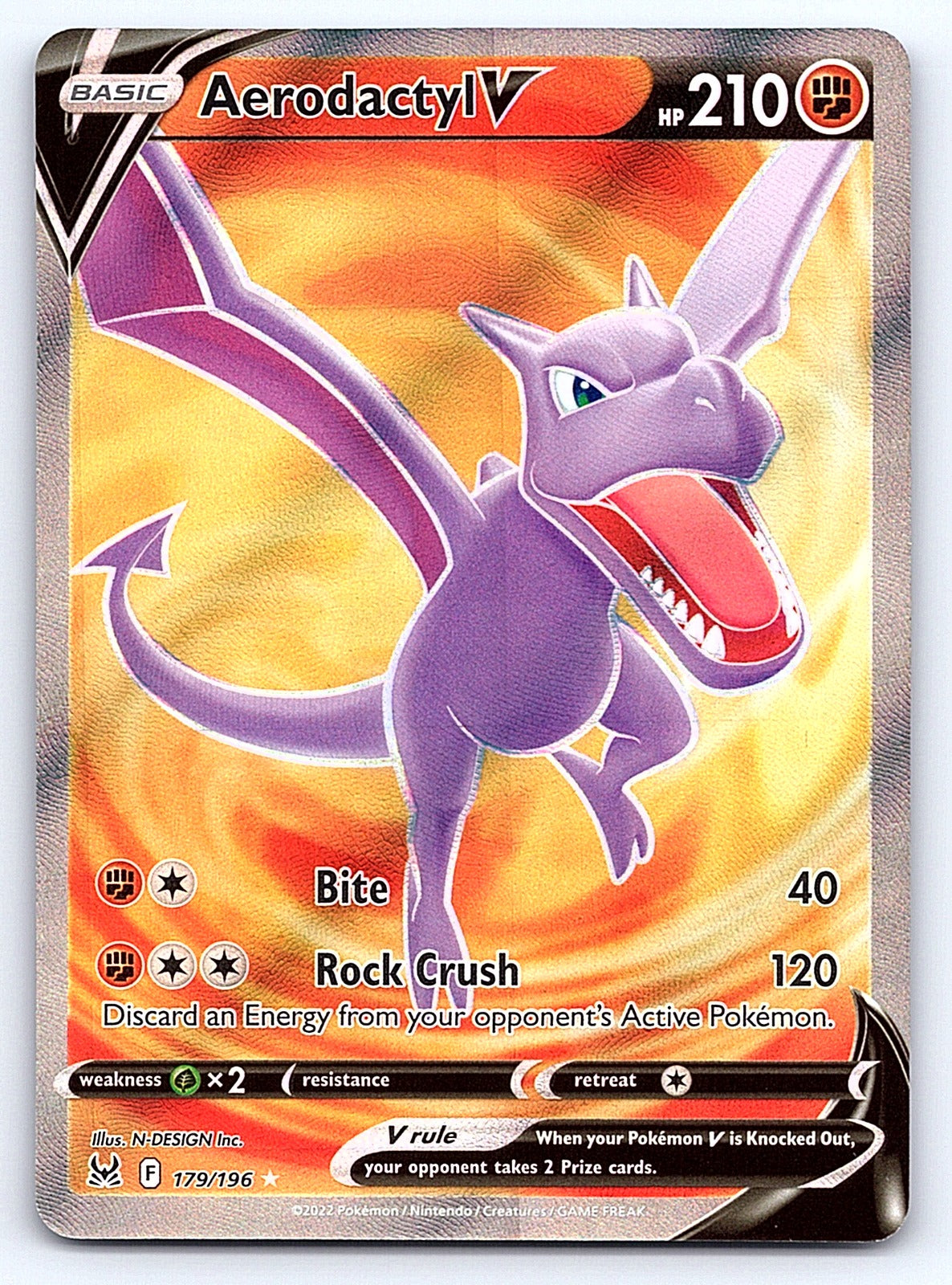 Aerodactyl V (Full Art) 179/196 – SWSH11: Lost Origin