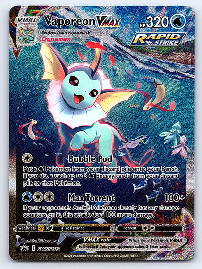 Vaporeon VMAX SWSH182 – SWSH: Sword & Shield Promo Cards