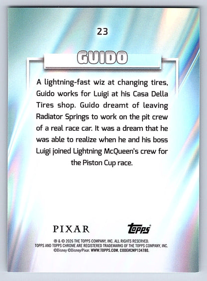 Guido #23 Aqua Wave Refractor — Topps Chrome Disney Aqua Wave Refractor