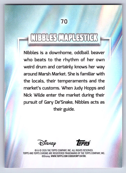 Nibbles Maplestick #70 Base — Topps Chrome Disney