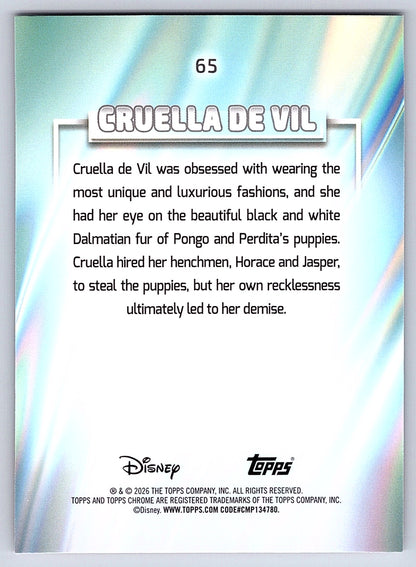 Cruella de Vil #65 Base — Topps Chrome Disney