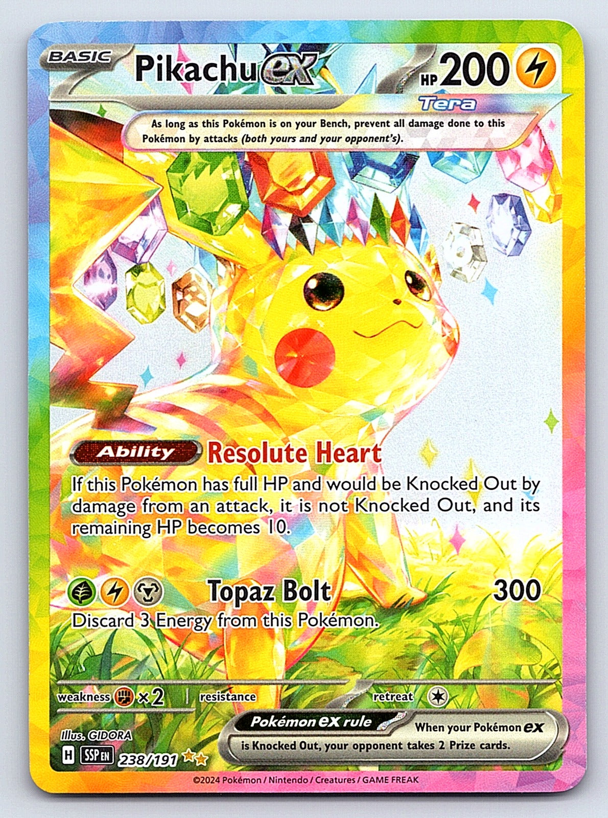 Pikachu ex 238/191 – SV08: Surging Sparks