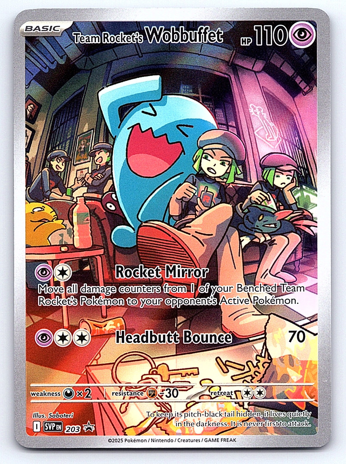 Team Rocket's Wobbuffet 203 – SV: Scarlet & Violet Promo Cards