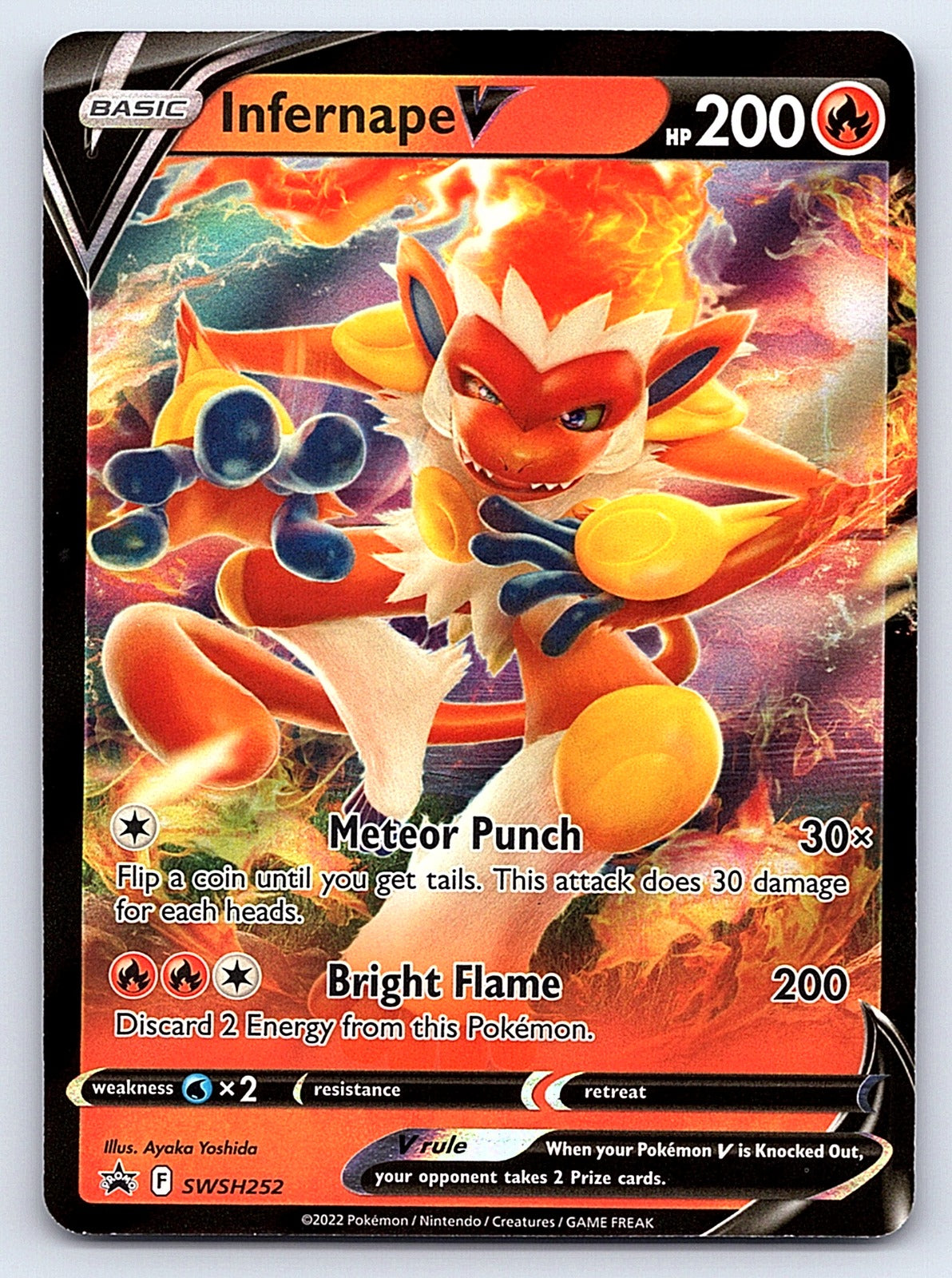 Infernape V SWSH252 – SWSH: Sword & Shield Promo Cards