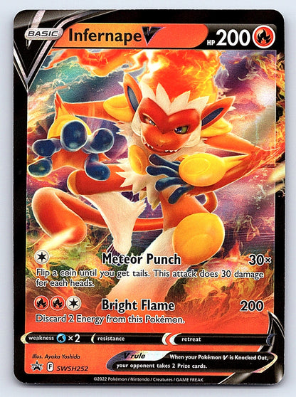 Infernape V SWSH252 – SWSH: Sword & Shield Promo Cards