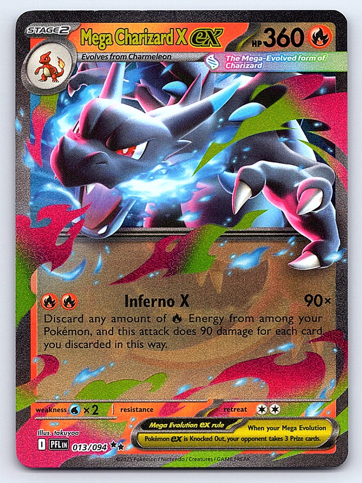 Mega Charizard X ex - 013/094 – ME02: Phantasmal Flames
