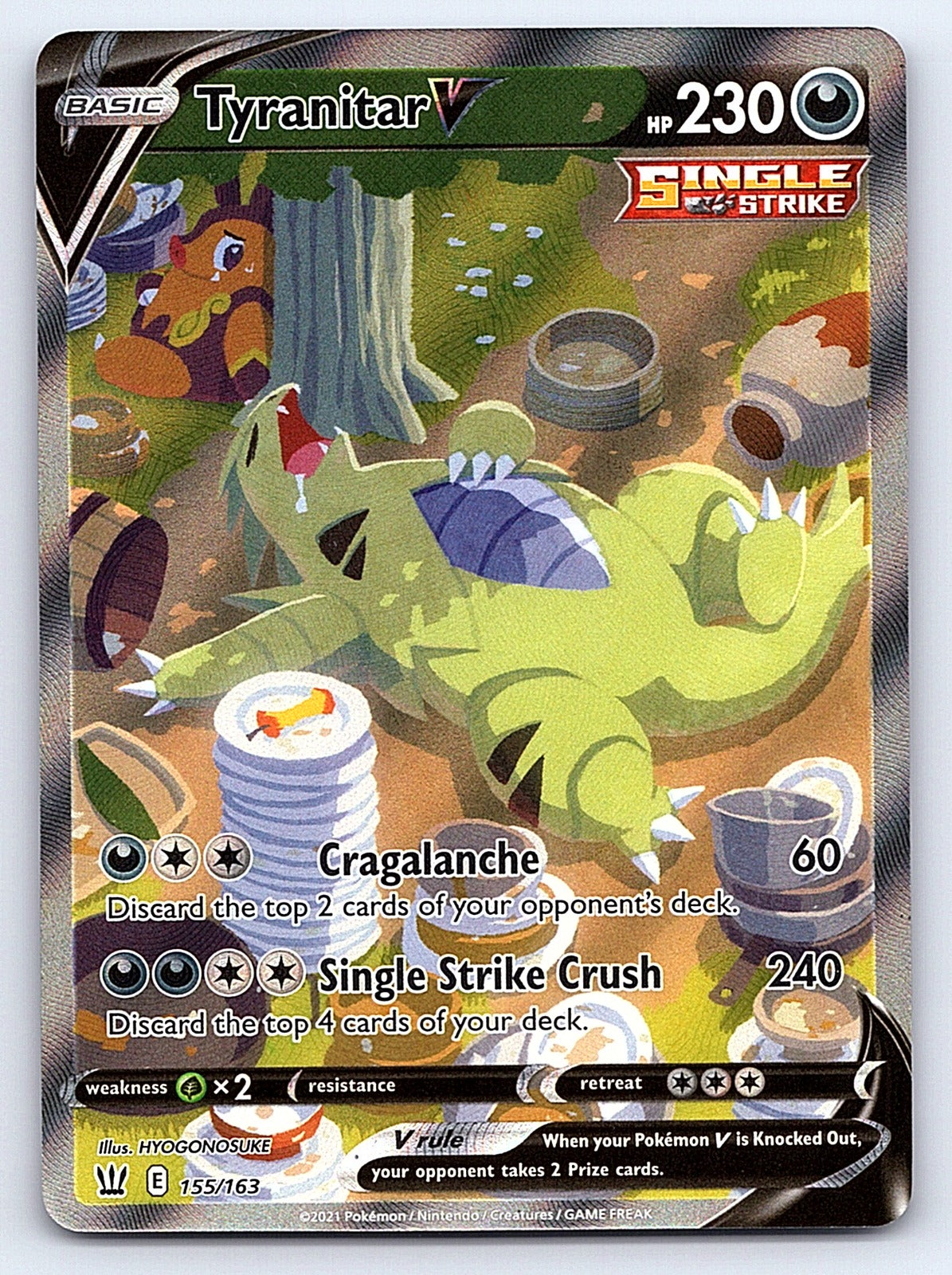 Tyranitar V (Alternate Full Art) 155/163 – SWSH05: Battle Styles