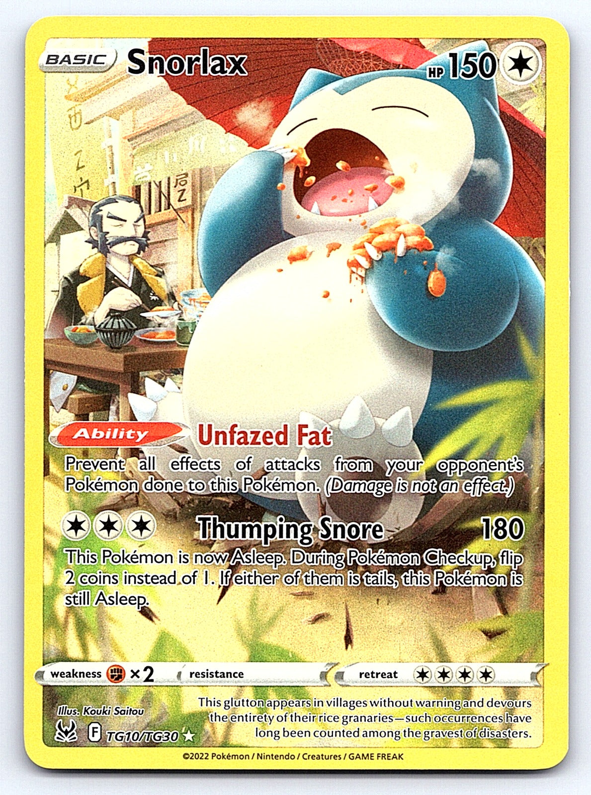 Snorlax TG10/TG30 – SWSH11: Lost Origin Trainer Gallery