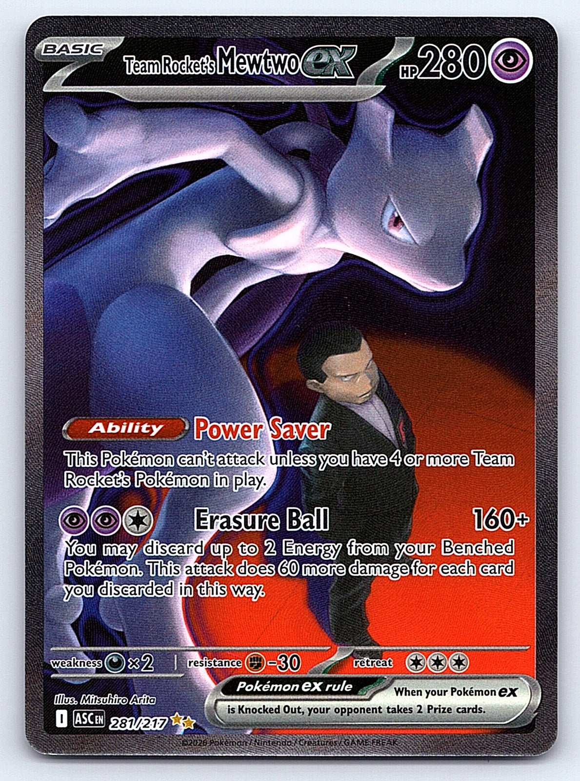 Team Rocket's Mewtwo ex 281/217 – ME: Ascended Heroes