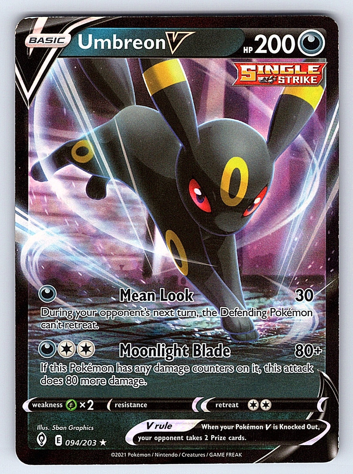 Umbreon V 094/203 – SWSH07: Evolving Skies