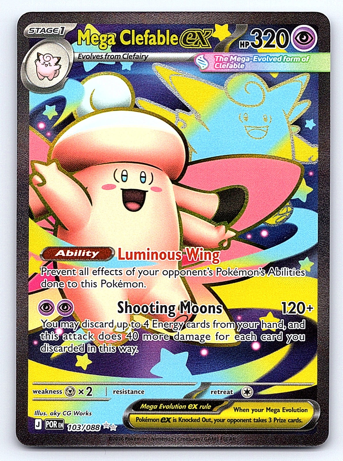 Mega Clefable ex 103/088 – ME03: Perfect Order