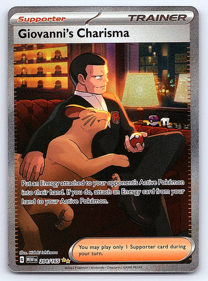 Giovanni's Charisma 204/165 – SV: Scarlet & Violet 151