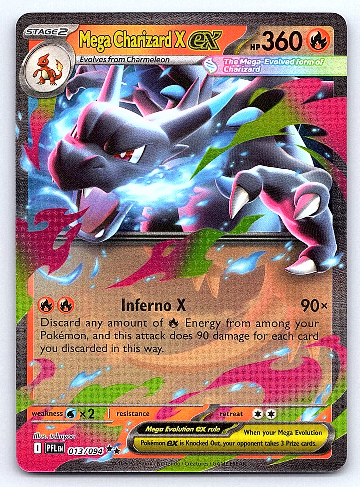 Mega Charizard X ex 013/094 – ME02: Phantasmal Flames