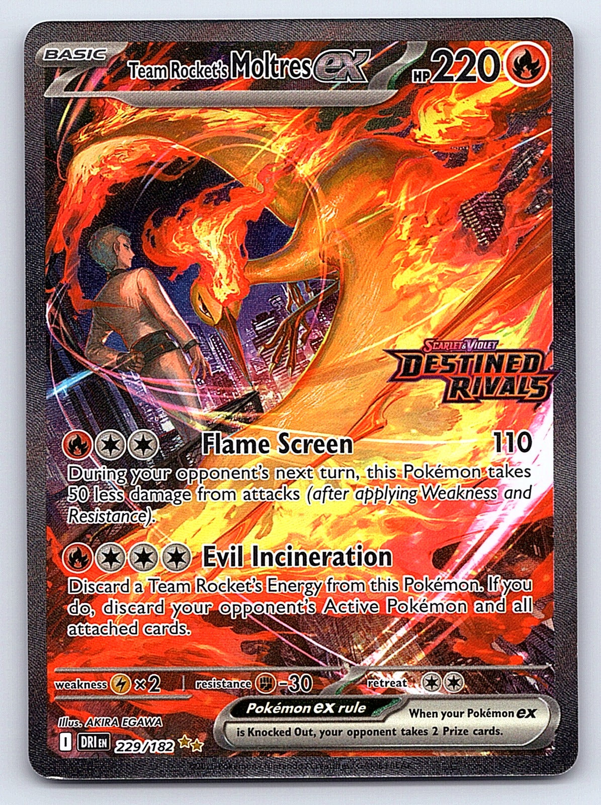 Team Rocket's Moltres ex 229/182 – SV10: Destined Rivals