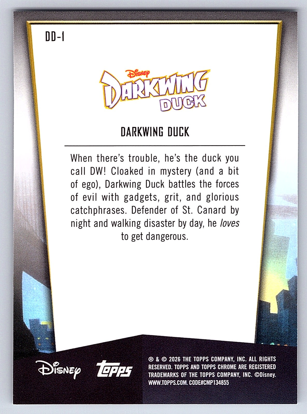 Darkwing Duck #DD 1 Darkwing Duck 35th Anniversary — Topps Chrome Disney Darkwin
