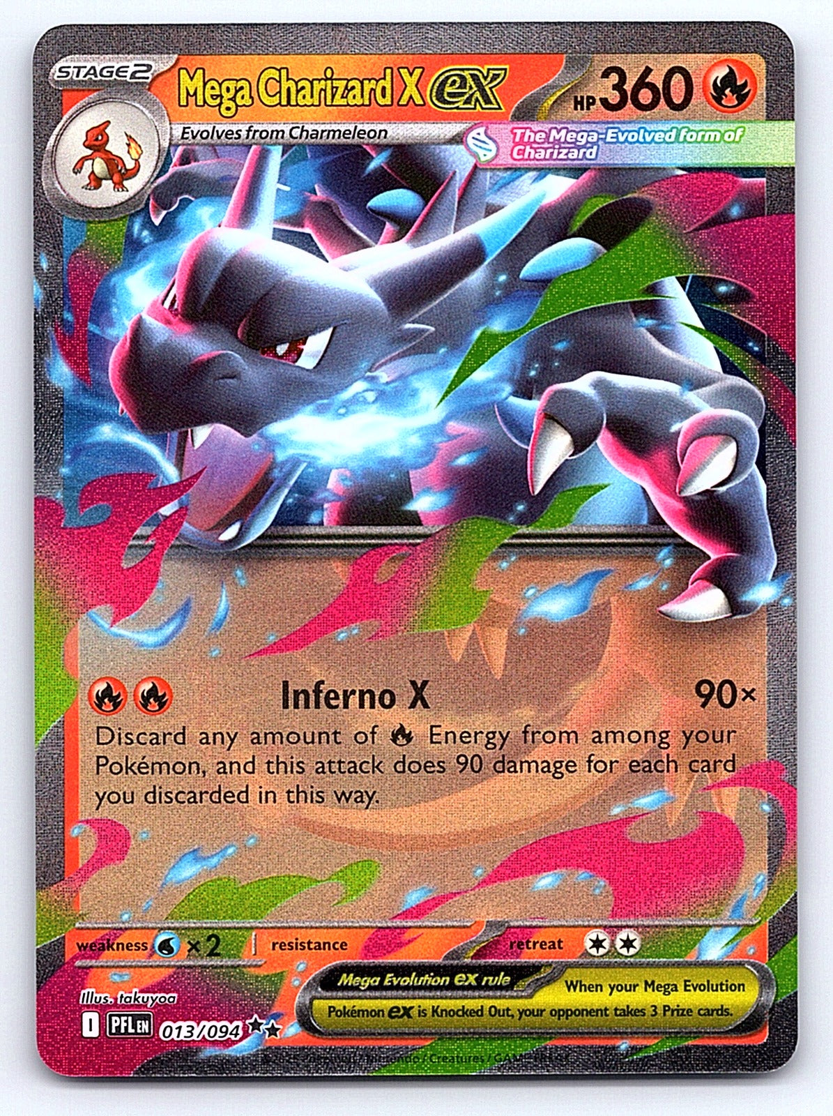 Mega Charizard X ex 013/094 – ME02: Phantasmal Flames