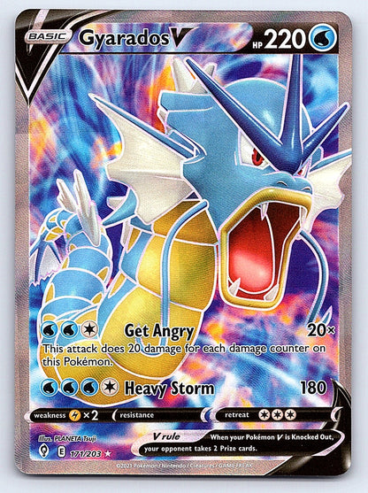 Gyarados V (Full Art) 171/203 – SWSH07: Evolving Skies