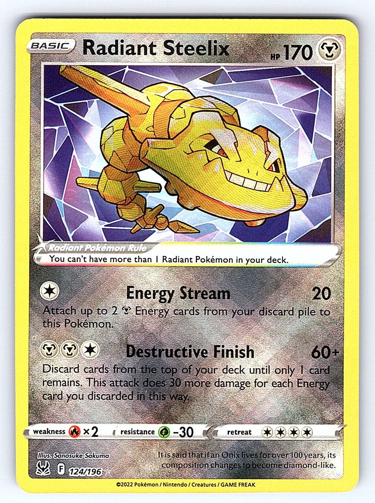 Radiant Steelix 124/196 – SWSH11: Lost Origin